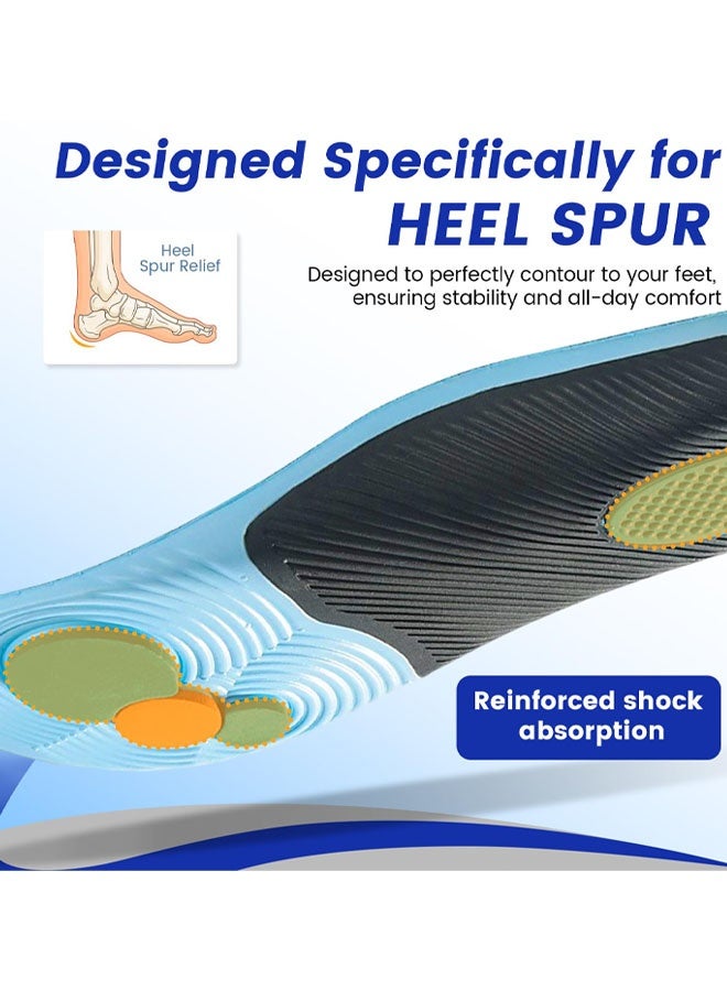 Plantar Fasciitis Relief Insoles For Women Men, Comfort Arch Support Orthotic Shoe Inserts For Foot Pain Shock Absorbing Shoe Insoles (Mens 10-10.5/ Womens 12-12.5) - Image 3